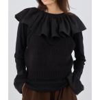 ブラウス シャツ フリルカラーカットソー レディース