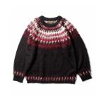 セーター ニット 「UNIVERD72/ユニバード」NORDIC MOHAIR TOUCH SWEATER / ノルディック柄 モヘアタッチ 起毛 ニ