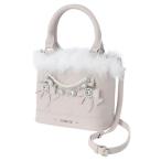 ショッピングモノグラム ショルダーバッグ バッグ お嬢さんビジューモノグラム2wayショルダーファーバッグ レディース