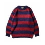 セーター ニット 「UNIVERD72/ユニバード」BORDER MOHAIR TOUCH KNIT SWEATER / モヘアタッチ 起毛 ボーダー