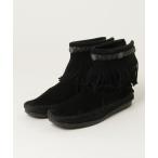 ショッピングMINNETONKA 「Minnetonka」 ショートブーツ「earth music＆ecologyコラボ」 7 ブラック レディース