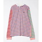 ショッピングstussy 「STUSSY」 ボーダー柄長袖Tシャツ X-LARGE ピンク メンズ