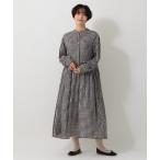 ワンピース チェック切替ギャザーワンピース