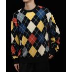 ショッピングアーガイル セーター ニット 078 CITE | アーガイル ニットプルオーバー MEN メンズ