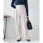 パンツ 「洗える/裏起毛」タックテーパードパンツ レディース