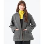コート アウター ショートビーバーフードコート レディース