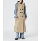 トレンチコート コート ブロッキングトレンチコート レディース