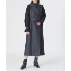 トレンチコート コート ブロッキングトレンチコート レディース