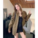 ブラウス シャツ ユニセックスヒョウ柄シャツ レディース