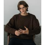 ショッピングセーター セーター ニット 「LURAKU」Wool Heavy Cable Knit / ウールヘビーケーブルニット メンズ