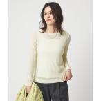 tシャツ ウール フライス クルーネック カットソー オフホワイト ウォッシャブル レディース