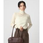 ショッピングタートルネック tシャツ ウール フライス タートルネック カットソー オフホワイト ウォッシャブル レディース