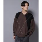 ショッピングアーガイル セーター ニット アンゴラ混アーガイルVネックニット メンズ