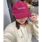 キャップ 帽子 コーデュロイ刺繍キャップ レディース