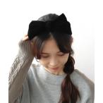 カチューシャ ベロアBIGリボンカチューシャ