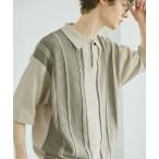 「Bleme」 半袖ニット M アイボリ