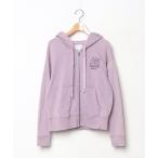 ショッピングアメリカンイーグル 「American Eagle」 ワンポイントジップアップパーカー S パープル レディース