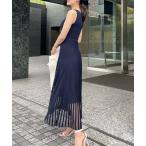 ショッピングノースリーブ 「anuans」 ノースリーブワンピース FREE ネイビー レディース