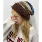 ショッピングニット帽 ニット帽 ニットキャップ WEGO/シャギーボーダーニットワッチ レディース