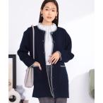 ショッピングロングカーディガン カーディガン ラメ配色ニットコート レディース