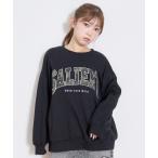 トレーナー  「LTXC」柄ロゴアップリケルーズスウェット キッズ 子供服 女の子