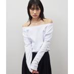 ショッピングオフショルダー tシャツ オフショルダーロンTEE レディース