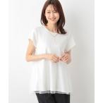 「GLOBAL WORK」 半袖カットソー MEDIUM アイボリー レディース