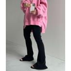 「wee9s」 ブーツカットパンツ FREE ブラック レディース