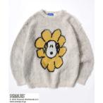 ショッピングスヌーピー セーター ニット PEANUTS SNOOPY（ピーナッツ スヌーピー）キャラクター フェイスフラワージャガード ニットセーター メンズ レディース