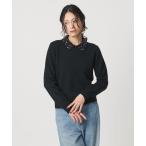 ニット セーター ラインストーン ポロ ニット レディース