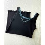 ショッピングタンクトップ タンクトップ ノースリーブ バイカラーテレコタンク レディース