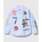 シャツ MODEM DESIGN/モデムデザイン　L/S 総柄おじさんシャツ メンズ レディース