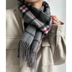 ストール マフラー リサイクルウールチェックマフラー レディース