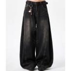 ショッピングバルーン ジーンズ モンスーンデニム ワイドバギー バルーン バレル パンツ メンズ レディース