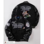 ショッピングスタジャン スタジャン 「72」「TOM＆JERRY/トムとジェリー」ワッペン刺繍 袖切替 メルトン スタジャン レディース メンズ