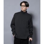 セーター ニット ミラノリブ　ワイドタートルネックニット メンズ