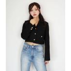 ショッピングクラシック コート アウター クラシックツイードジャケット レディース
