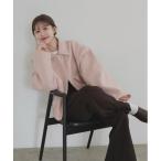 ブルゾン アウター 「ayu × LIAN」ステンカラーカールシャギーブルゾン レディース