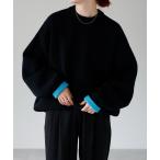 ニット セーター バイカラーニットプルオーバー レディース