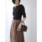 ワンピース 「洗える」プリーツドッキングワンピース