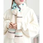 マフラー ストール ニットスリムマフラー レディース