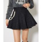 スカート ツイードフレアスコートショートパンツ 秋服 冬服