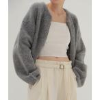 ショッピングショート カーディガン alpaca shaggy short zip jacket(アルパカシャギーショート丈ジップジャケット) レディース