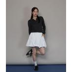 ショッピングバルーン スカート ランダムタックバルーンミニスカート