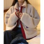 ブルゾン アウター リバーシブルボアブルゾン レディース