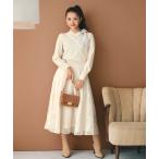 スカート 「元宝塚トップ娘役 綺咲愛里さん着用」フロッキーレースチュール_フロッキープリントチュールフレアースカート