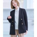 ジャケット テーラードジャケット 「紺ブレ／ONOFF活躍」4ボタンダブルジャケット レディース