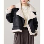 ショッピングレザージャケット レザージャケット ライダース ボア切り替え フェイクレザージャケット レディース