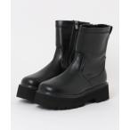 ショッピングファーファ ブーツ la farfa shoes シンプル 厚底ストレッチブーツ レディース