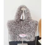 ショッピングもこもこ ハンドバッグ Liaa/ボア もこもこ ミニバッグ A18710